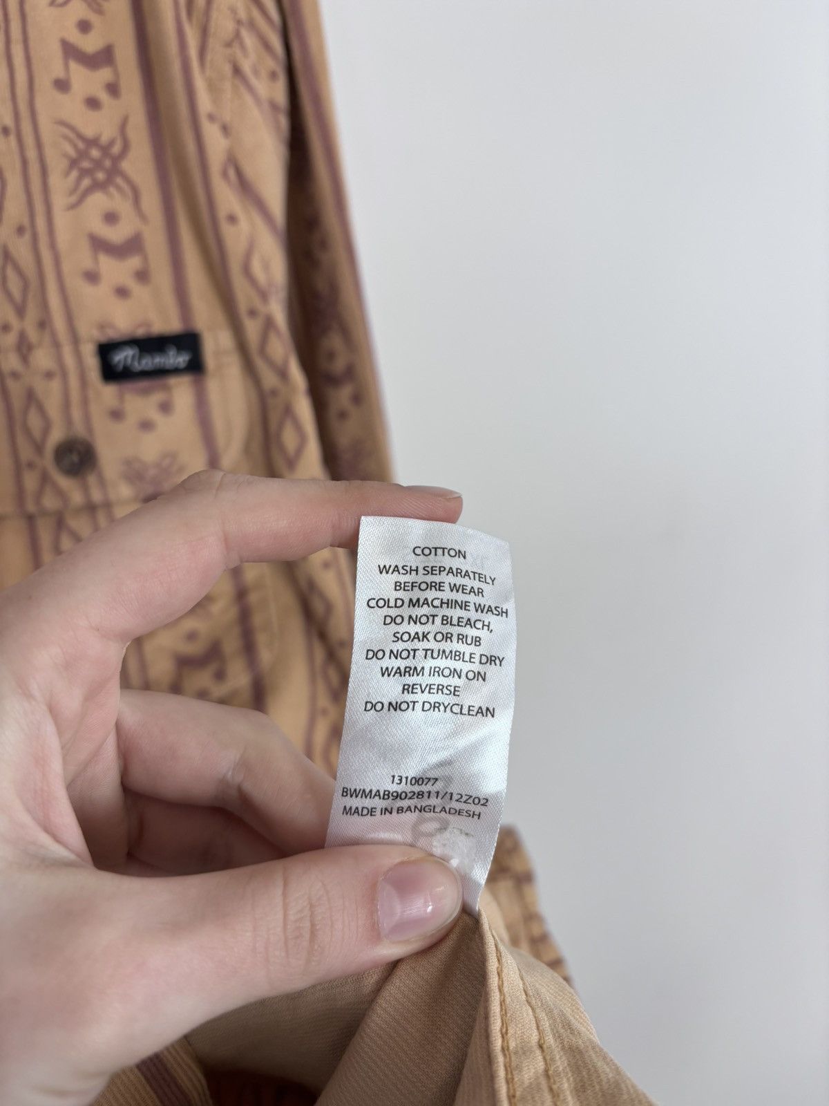 Mambo Mambo Smart Arts Men’s Corduroy Button Up Long Sleeve Shirt Size US XXL / EU 58 / 5 - 13 Thumbnail