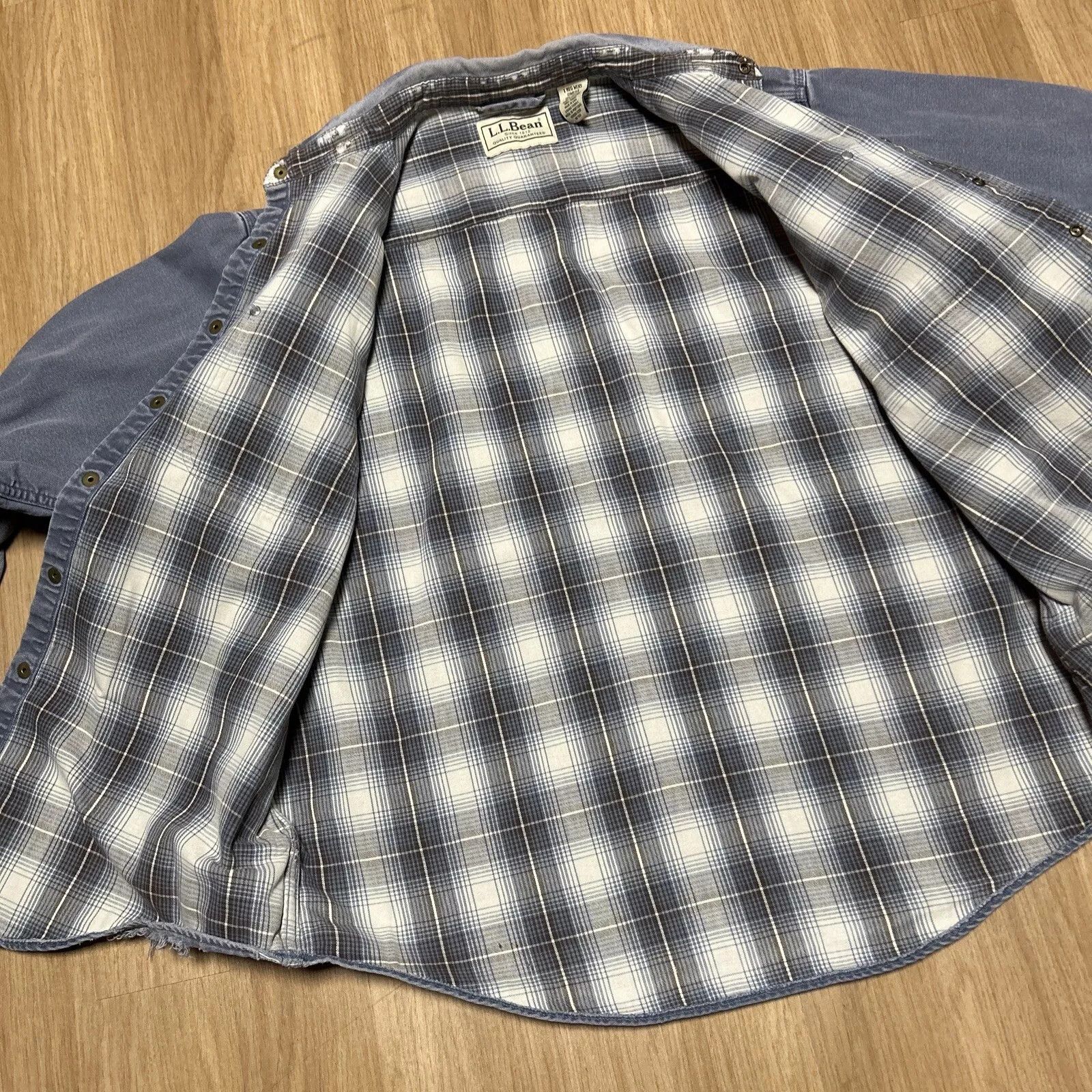 L.L. Bean VTG LL Bean Flannel Lined Shacket Men’s L Canvas Size US L / EU 52-54 / 3 - 3 Thumbnail