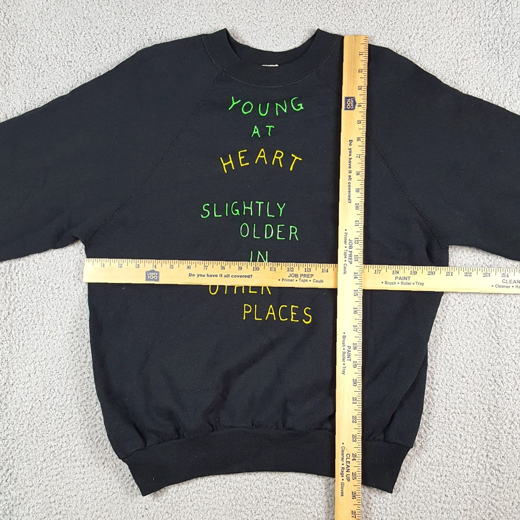 Tultex Vintage Tultex Sweatshirt Raglan Size M Pullover Crewneck Fleece Black Cotton Polyester 90s College Funny Graphic Print Sweatshirts Men Size US M / EU 48-50 / 2 - 7 Thumbnail