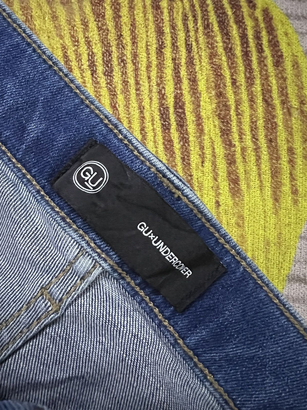 Undercover 💥INSANE 90’STYLE GU X UNDERCOVER DISTRESS BLUE JEAN Size US 32 / EU 48 - 14 Thumbnail