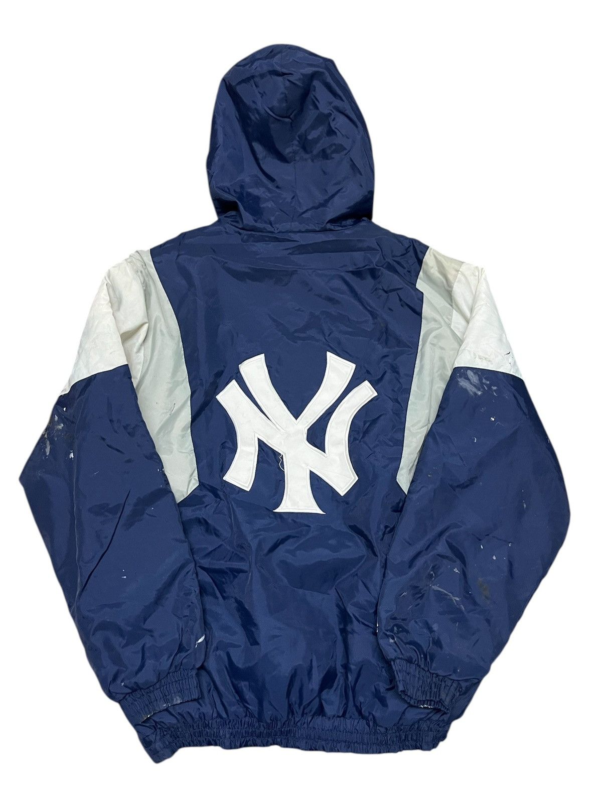 🔥TRUE VINTAGE 90s NY YANKEES BIG LOGO PULL OVER JACKETS