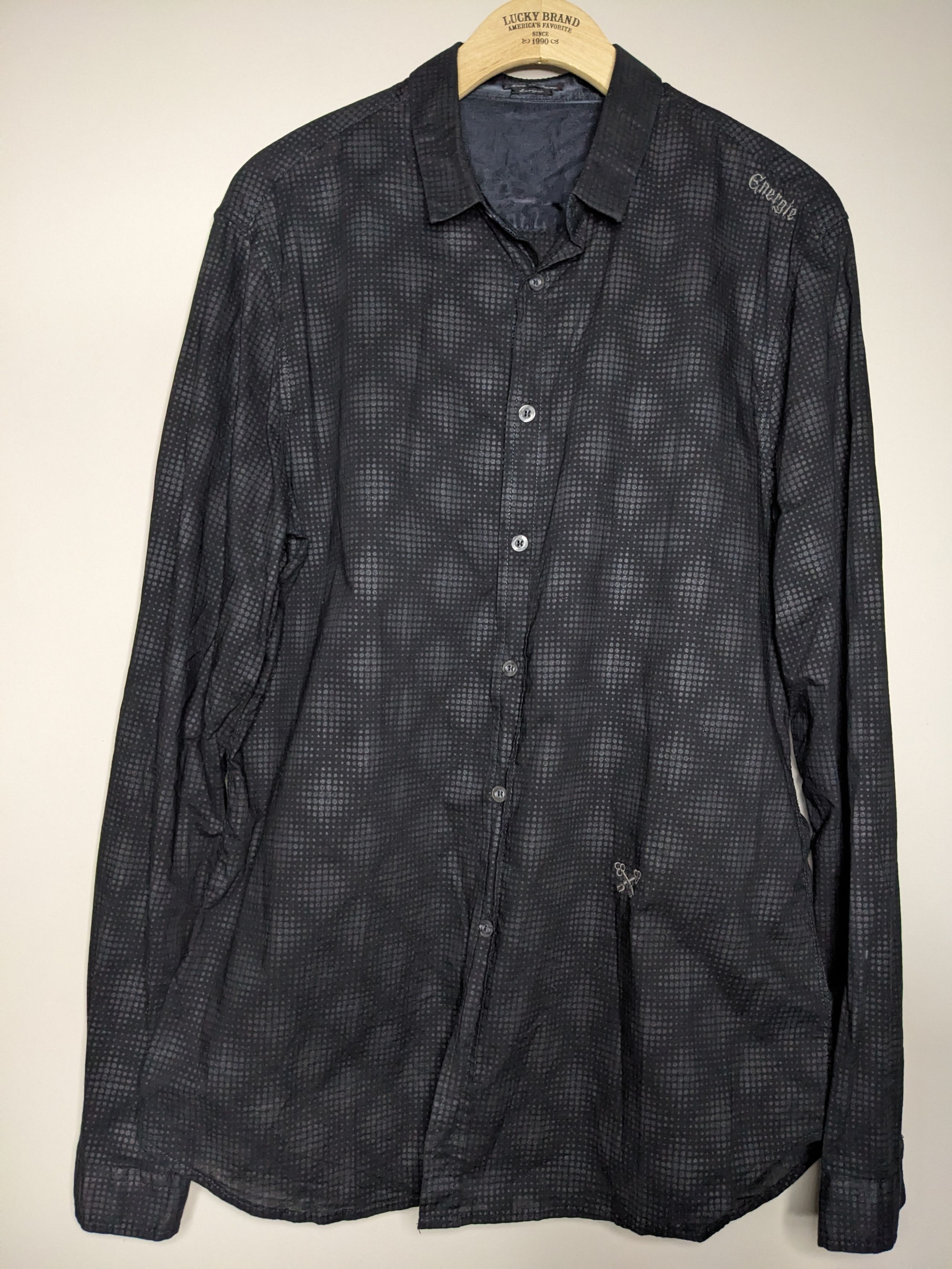 Energie VINTAGE Energie Button Up Shirt Geometric Black Large 90s Size US L / EU 52-54 / 3 - 2 Thumbnail