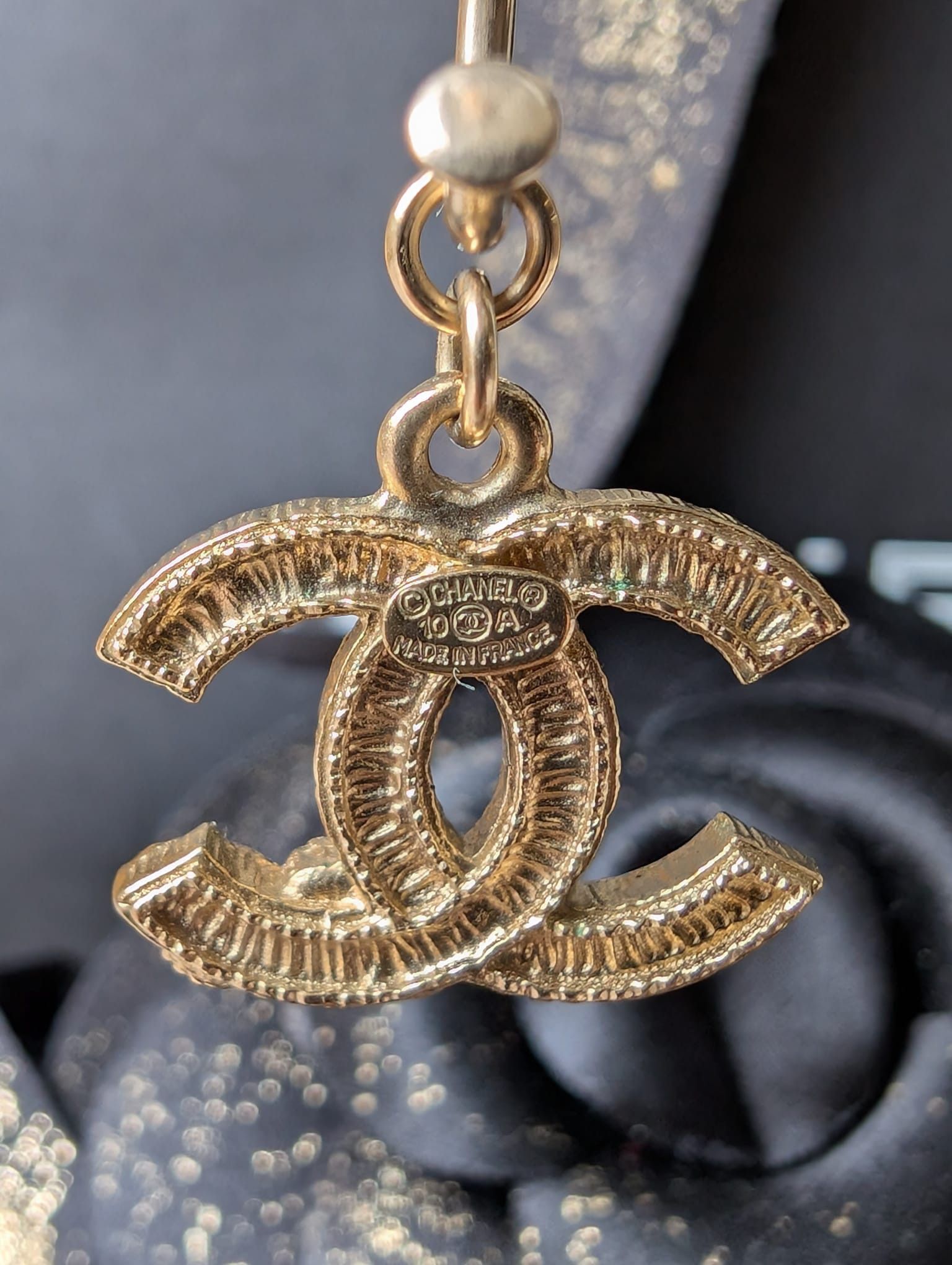 Chanel Chanel CC 10A GHW Crystal Dangling CoCoMarkEarrings Box Size ONE SIZE - 11 Thumbnail