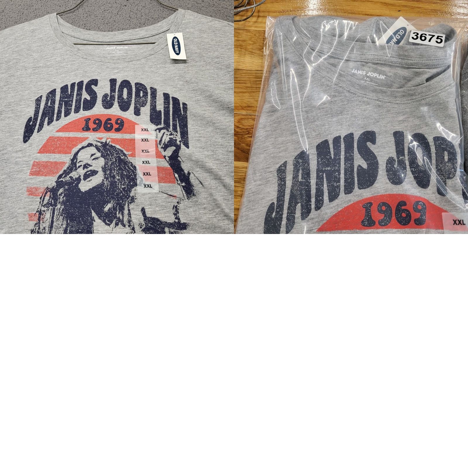 Old Navy VINTAGE Old Navy Janis Joplin TShirt Woman CropTee Gray XXL Graphic Pop Culture Shirt Womens Size XXL / US 16-18 / IT 52-54 - 8 Thumbnail