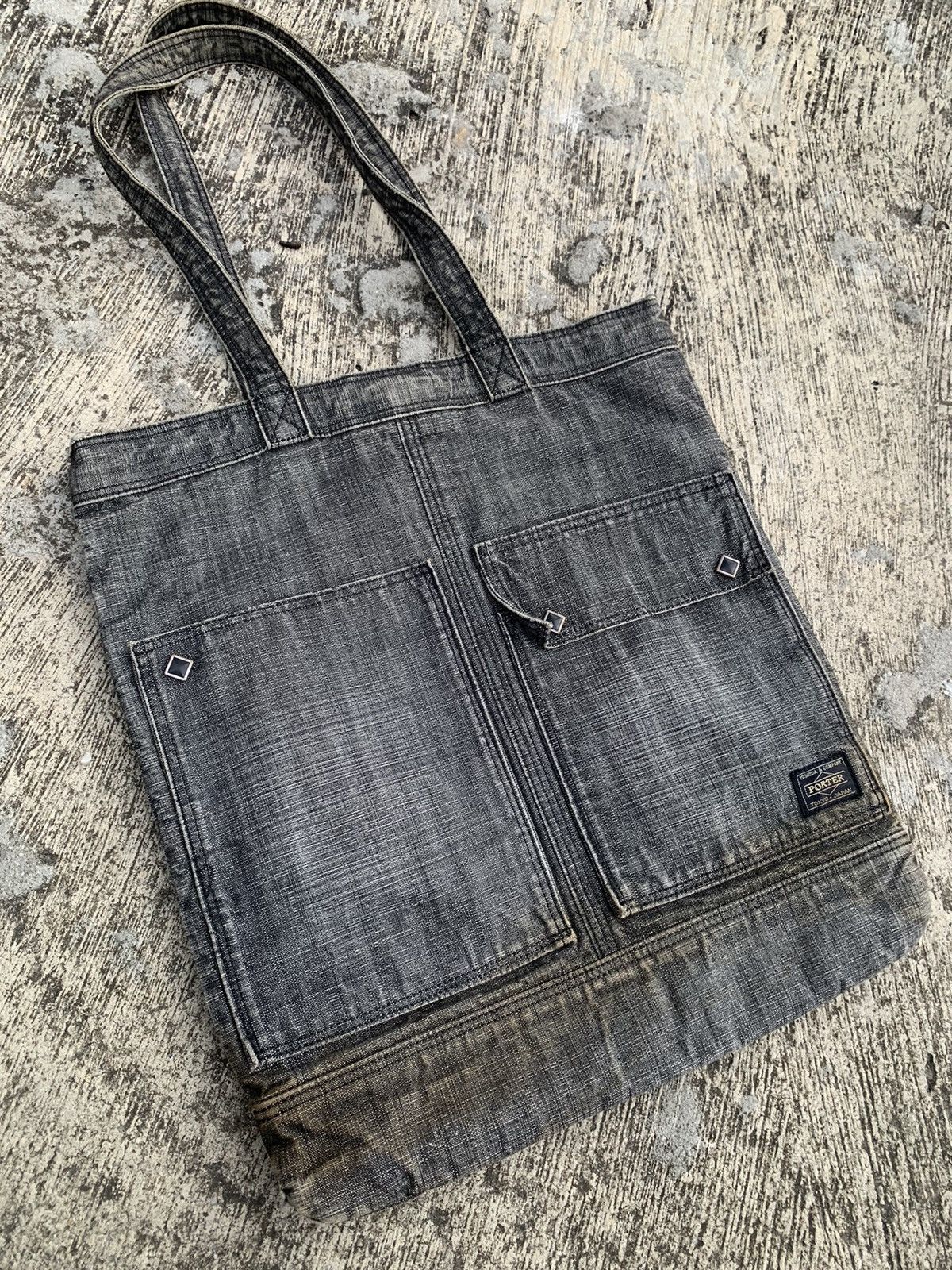 Porter Porter denim tote bag Size ONE SIZE - 2 Thumbnail