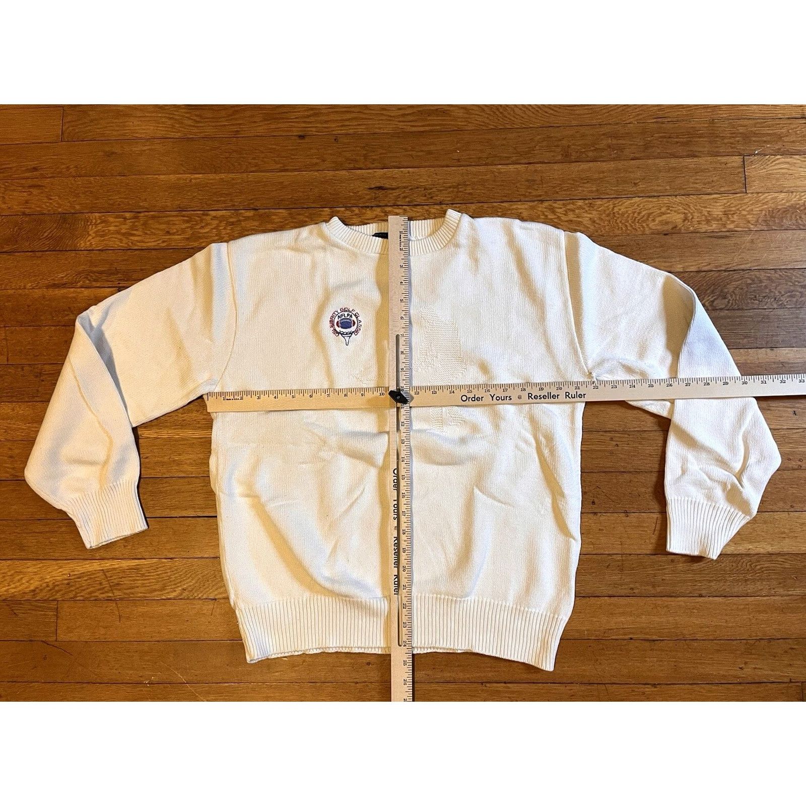 NFL VINTAGE NFL Celebrity Golf Classic Sweater Men’s Large White 90s Size US L / EU 52-54 / 3 - 7 Thumbnail