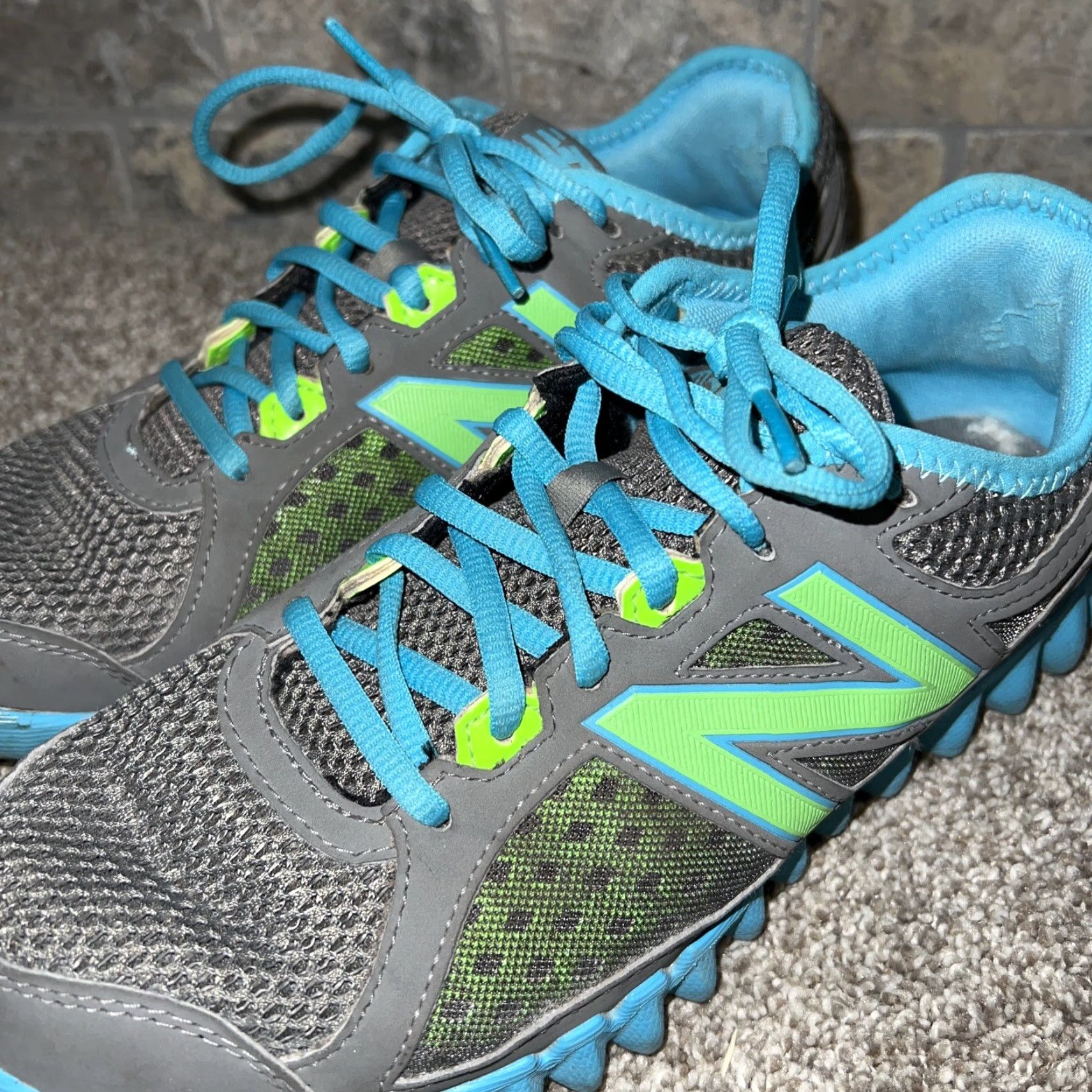 New Balance New Balance 1157 Gray/Blue/Green Running Training Sneakers WX1157GW Womens 8 Size US 8 / IT 38 - 3 Thumbnail