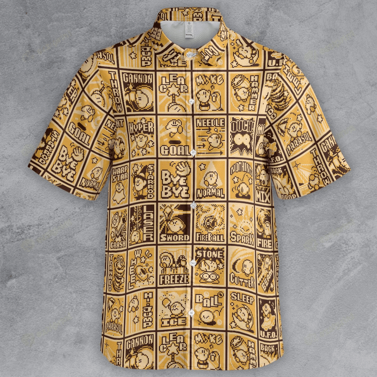 The Unbranded Brand Pixel Kirby’s Adventure Button Down Shirt Size US L / EU 52-54 / 3 - 2 Thumbnail