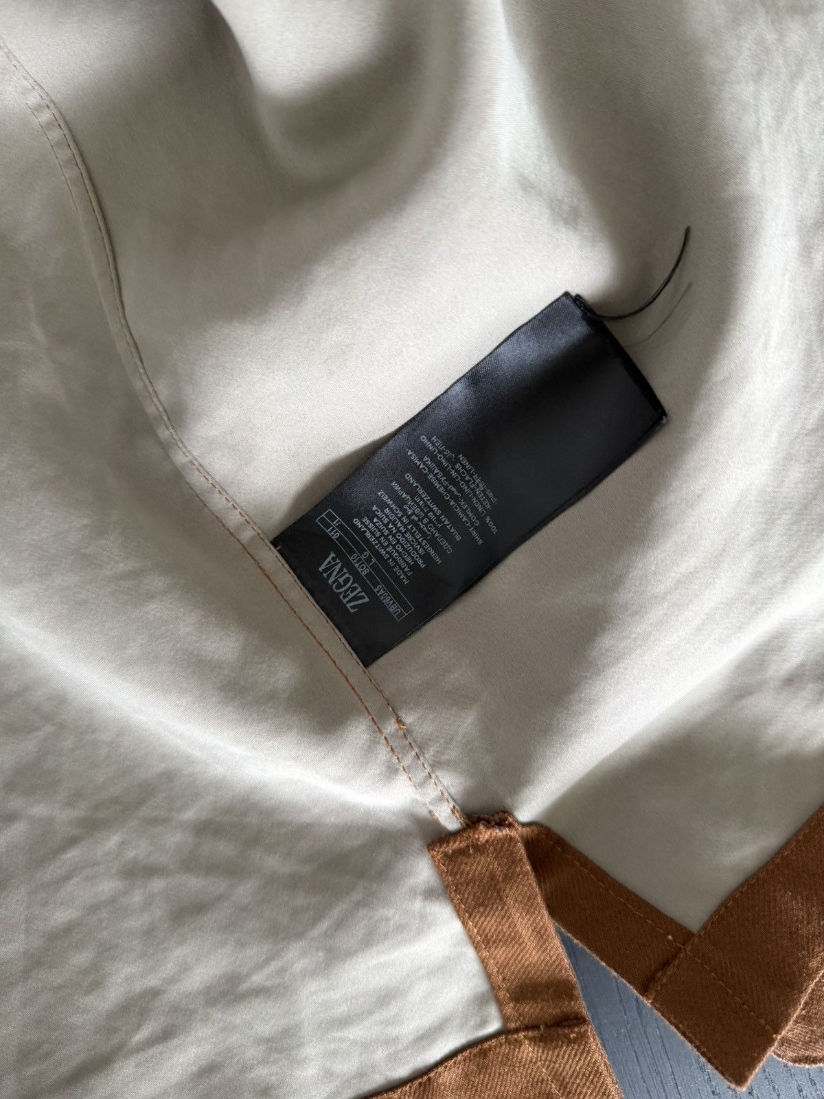 Ermenegildo Zegna Zegna Linen Work Coat Orange Brown Size US L / EU 52-54 / 3 - 8 Thumbnail