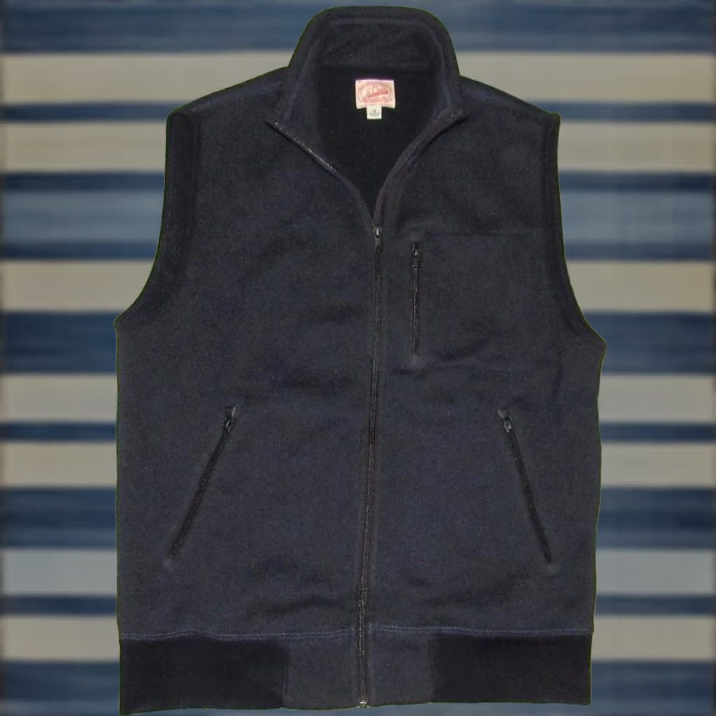Vintage J CREW Navy Blue Full Zip Fleece Vest Medium M Size US M / EU 48-50 / 2 - 1 Thumbnail