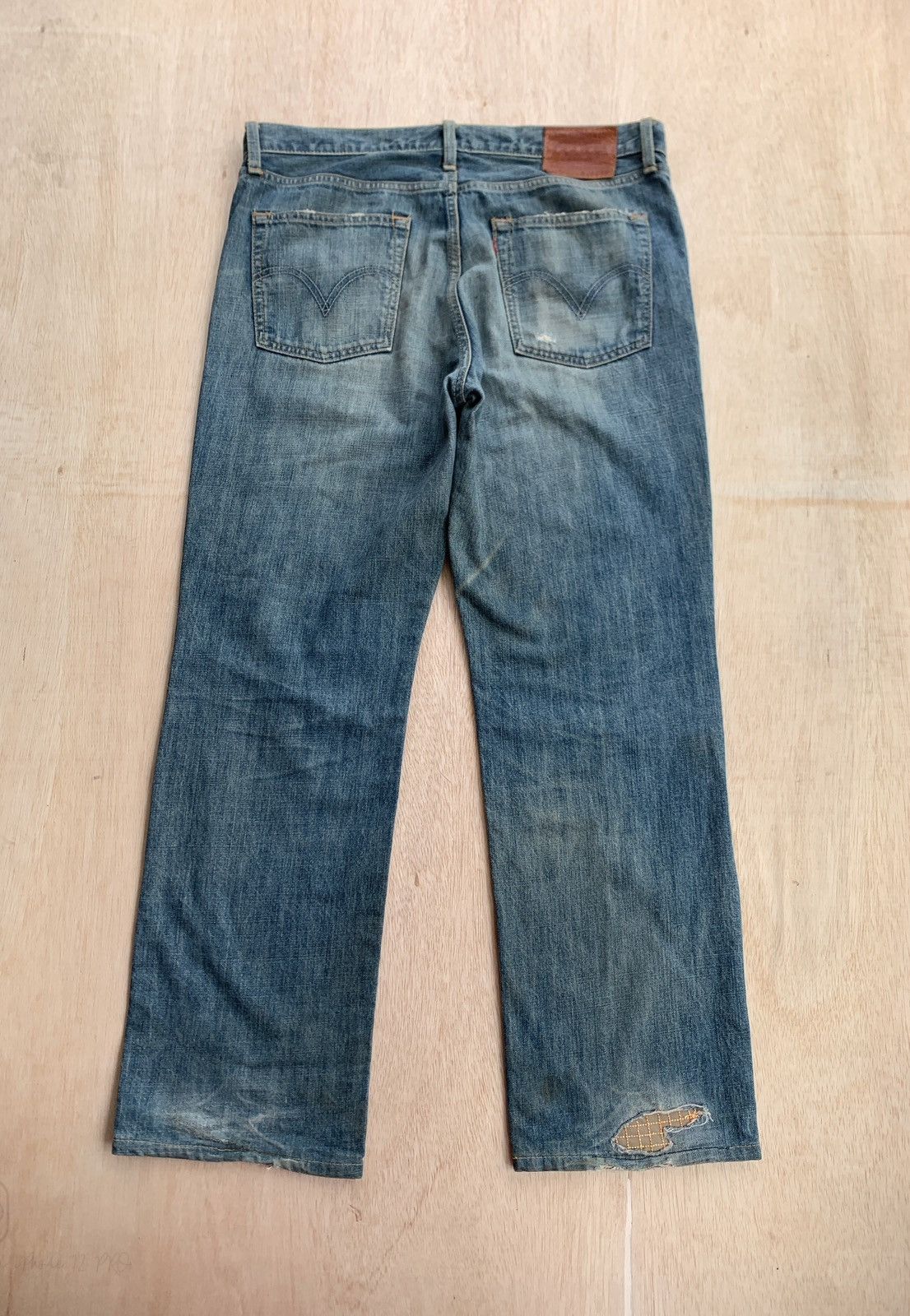 Japanese Brand × Levi's Vintage Levis Patchwork kapital Style Denim Jeans Size US 36 / EU 52 - 3 Thumbnail