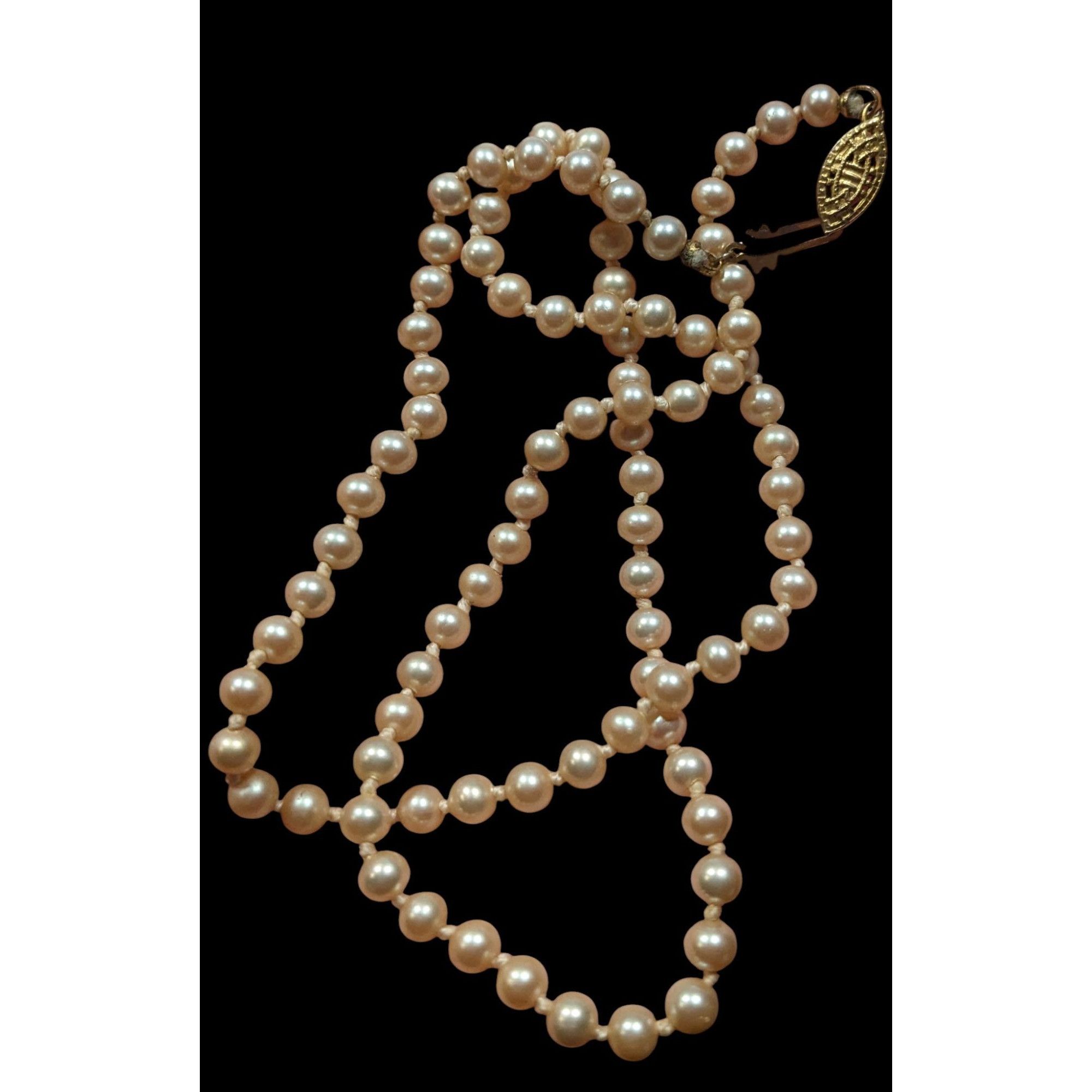 Other Vintage Champagne Faux Peal Hand Knotted Necklace Size ONE SIZE - 5 Thumbnail