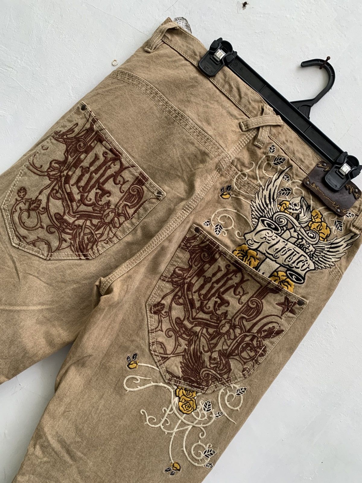 Southpole Vintage G unit 50 cent big embroidery baggy jeans rap pants Size US 34 / EU 50 - 2 Thumbnail