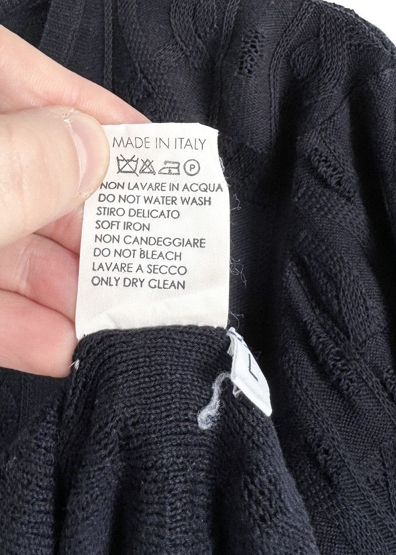 Neil Barrett Neil Barrett Navy Distressed Cable Knit Light Sweater Size US L / EU 52-54 / 3 - 7 Thumbnail