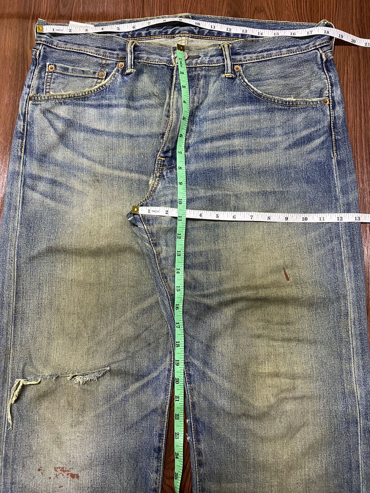 Levi's Vintage Clothing Vintage Y2K Levis503 Mud Wash Distressed Jeans Size US 36 / EU 52 - 4 Thumbnail