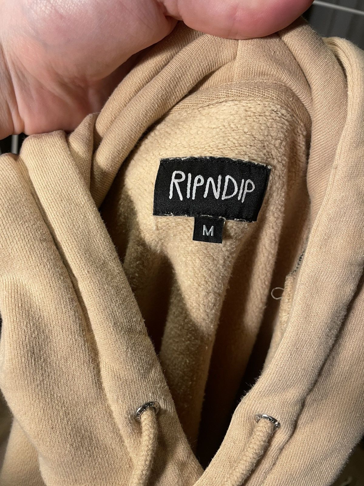RIPNDIP Rip N Dip Taped Pullover Hoodie - Tan Size US M / EU 48-50 / 2 - 4 Thumbnail