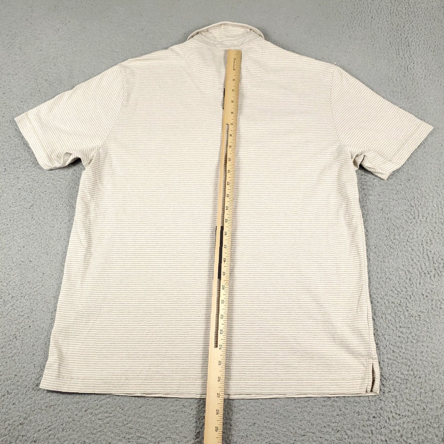 Tommy Bahama Tommy Bahama Polo Shirt Mens M Beige Striped Short Sleeve Polo Shirt Casual Classic Shirt Mens Beige Striped Polo Shirt Size US M / EU 48-50 / 2 - 4 Thumbnail