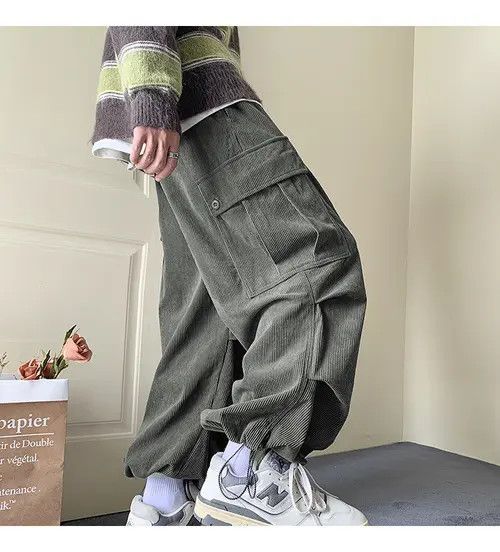 VIBE Khaki Green Corduroy Pants Size US 32 / EU 48 - 8 Thumbnail