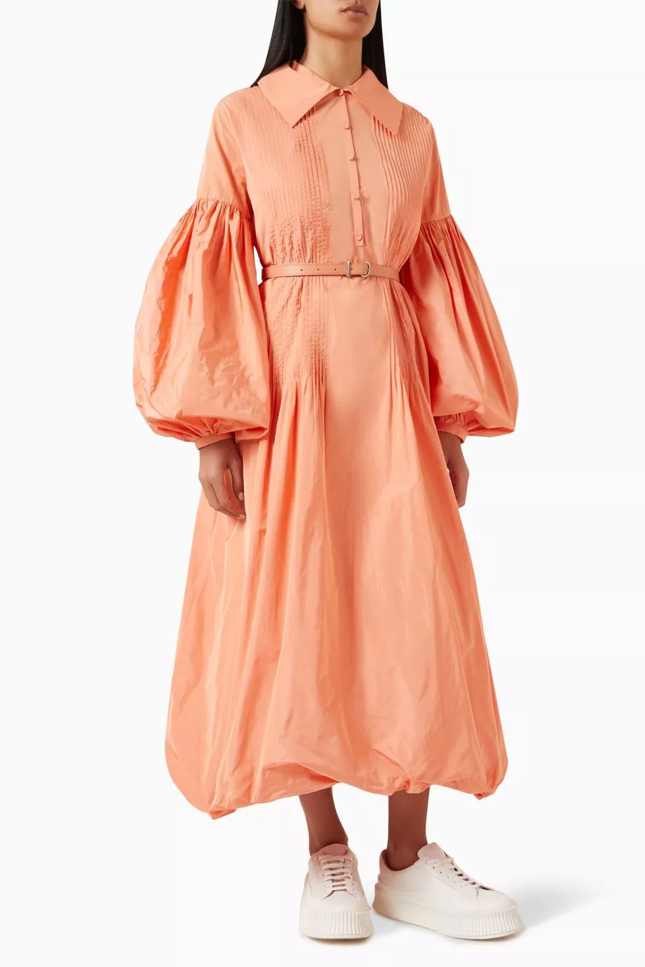 Jil Sander o1w1db10825 Midi Dress in Orange Size M / US 6-8 / IT 42-44 - 1 Thumbnail