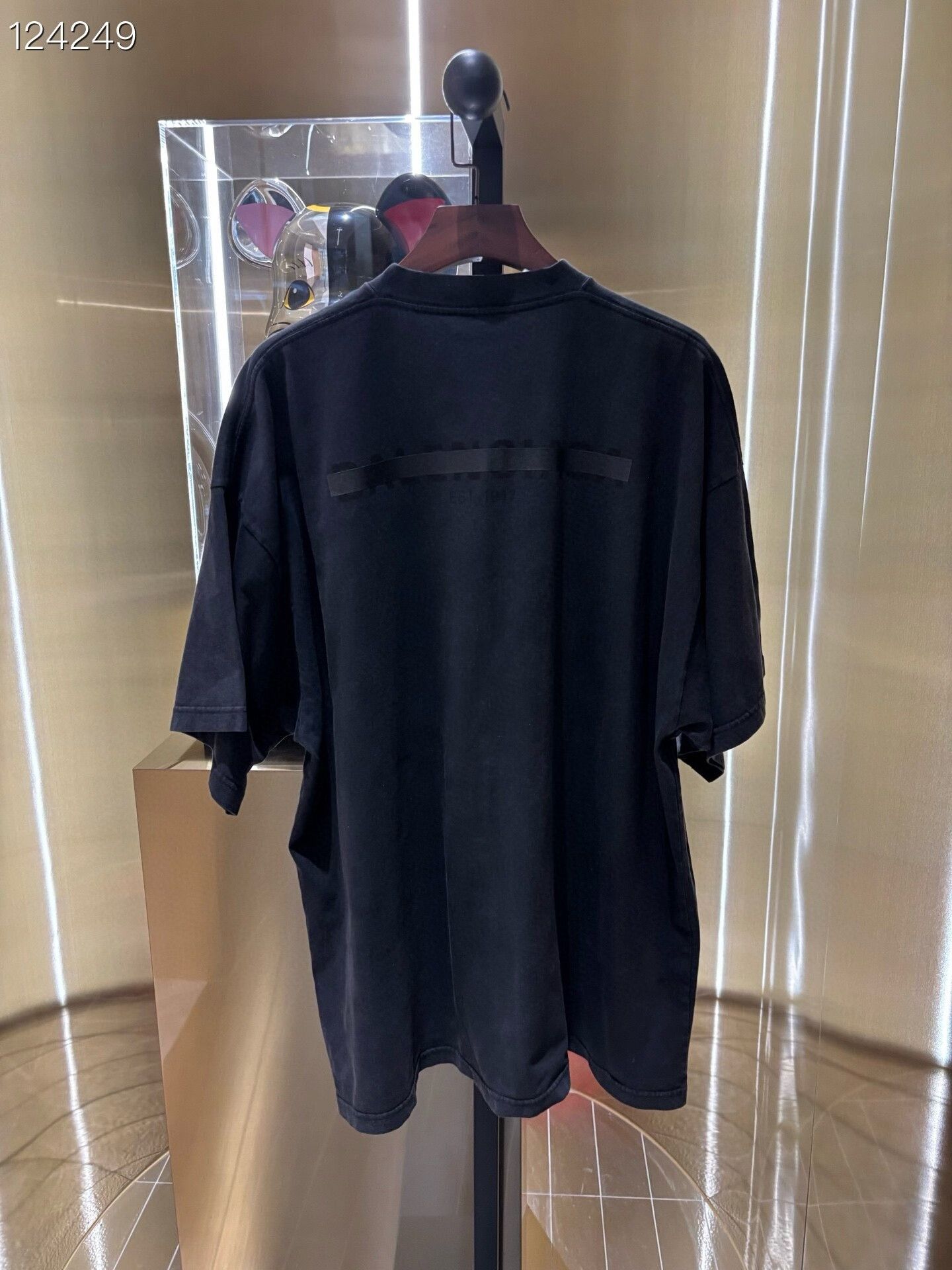Balenciaga Balenciaga Black Logo Block Short Sleeve Shirt Size US L / EU 52-54 / 3 - 2 Thumbnail