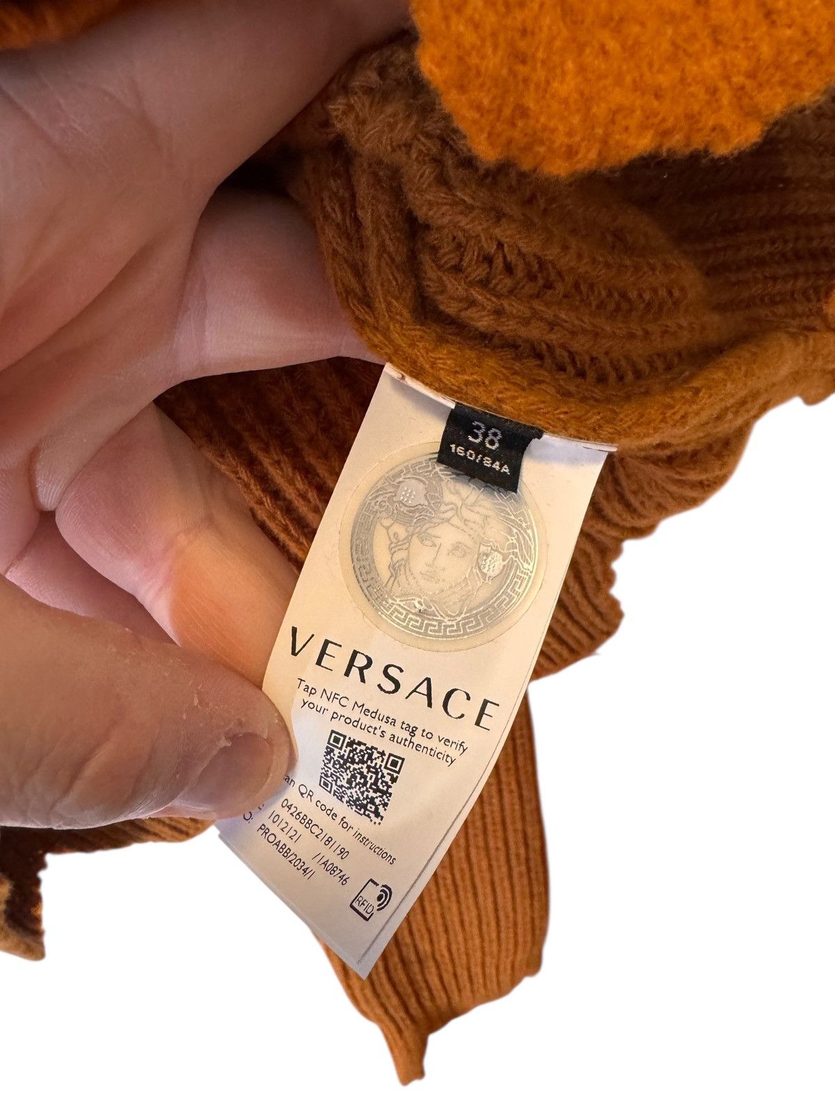 Versace Versace Wool Cardigan Medusa Buttons Camel Size XS / US 0-2 / IT 36-38 - 10 Thumbnail