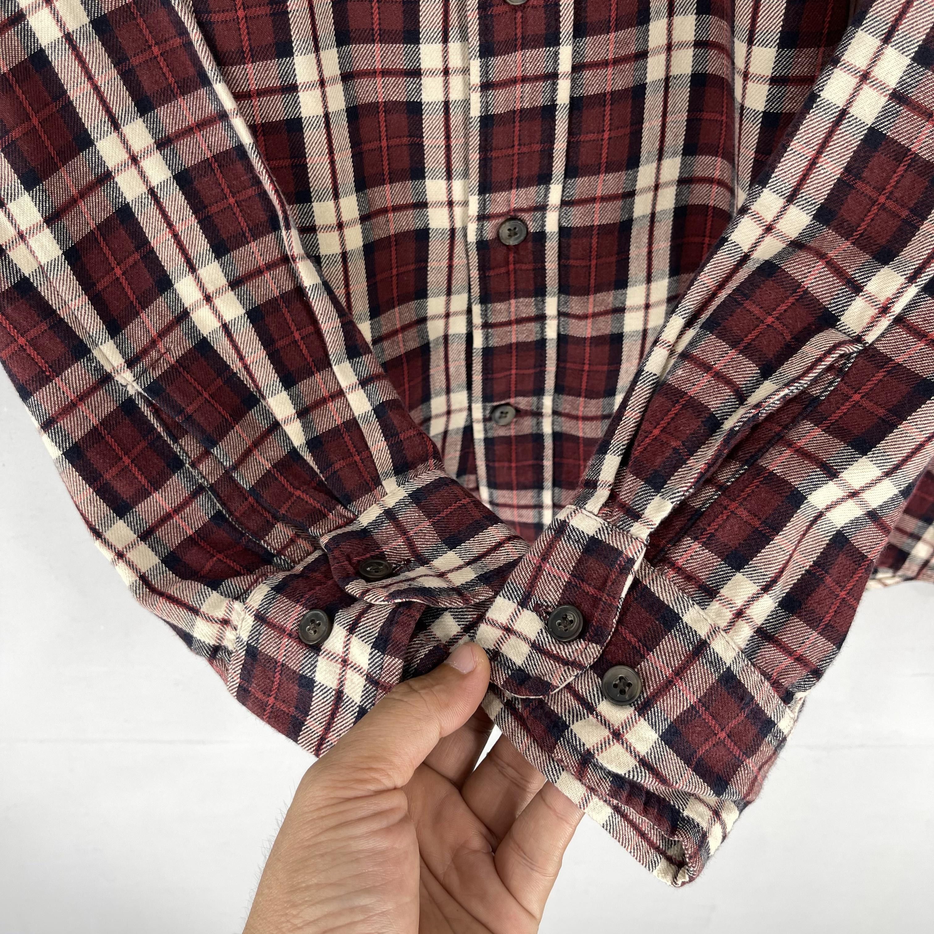 Flannel ST JOHN'S BAY Tartan Burgundy Checkered Flannel Button Up Size US L / EU 52-54 / 3 - 7 Thumbnail