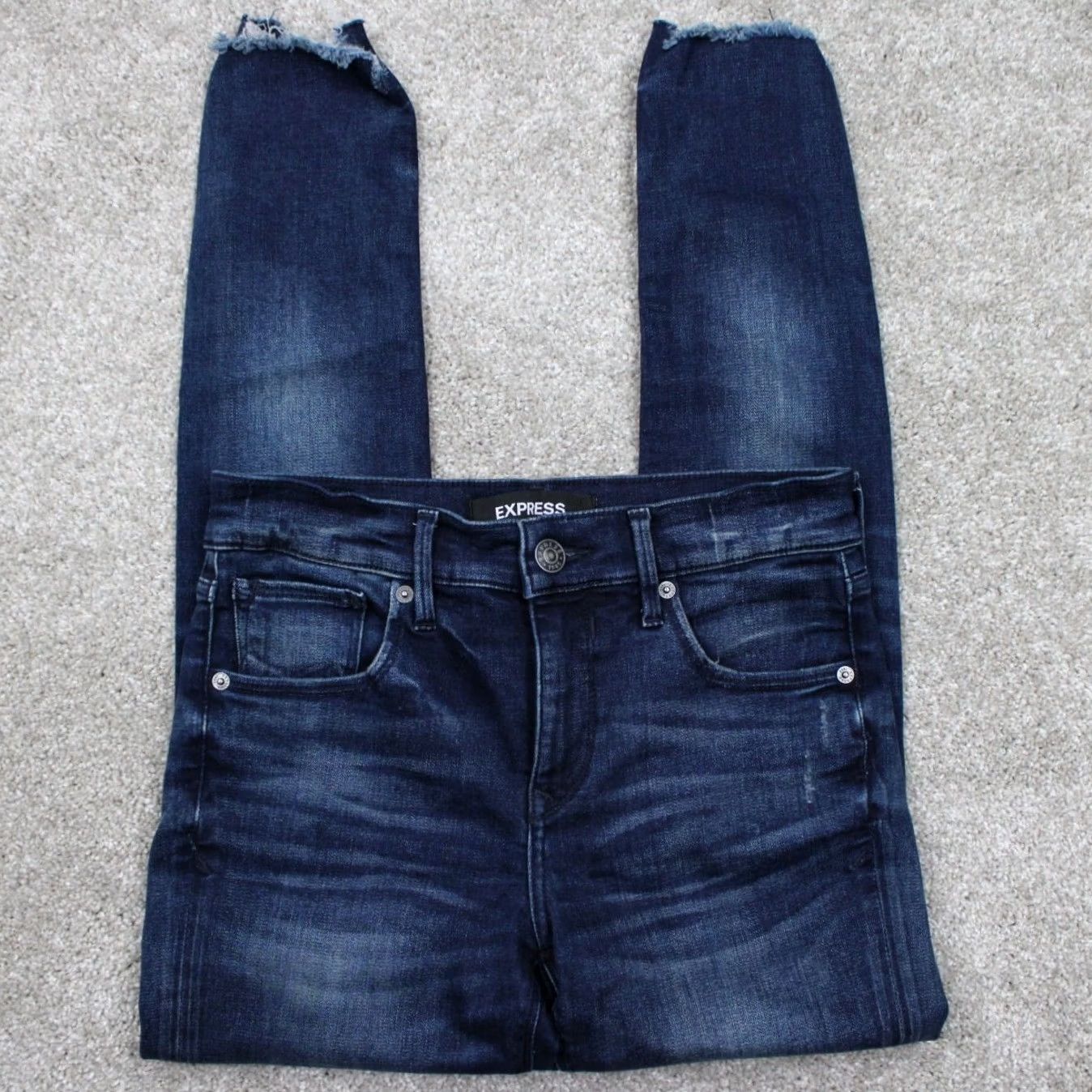 Express Express Jeans Woman 2R/2R Ankle Jegging Denim Mid Rise Blue Stretch XS Size 26" / US 2 / IT 38 - 2 Thumbnail