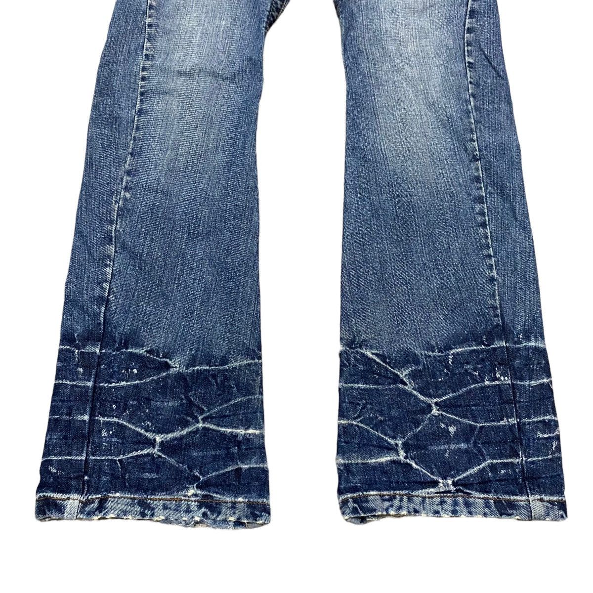 Le Grande Bleu (L.G.B.) Rare Vintage Japanese Brand Rattle Trap Flared Jeans 1990s Size US 35 - 5 Thumbnail