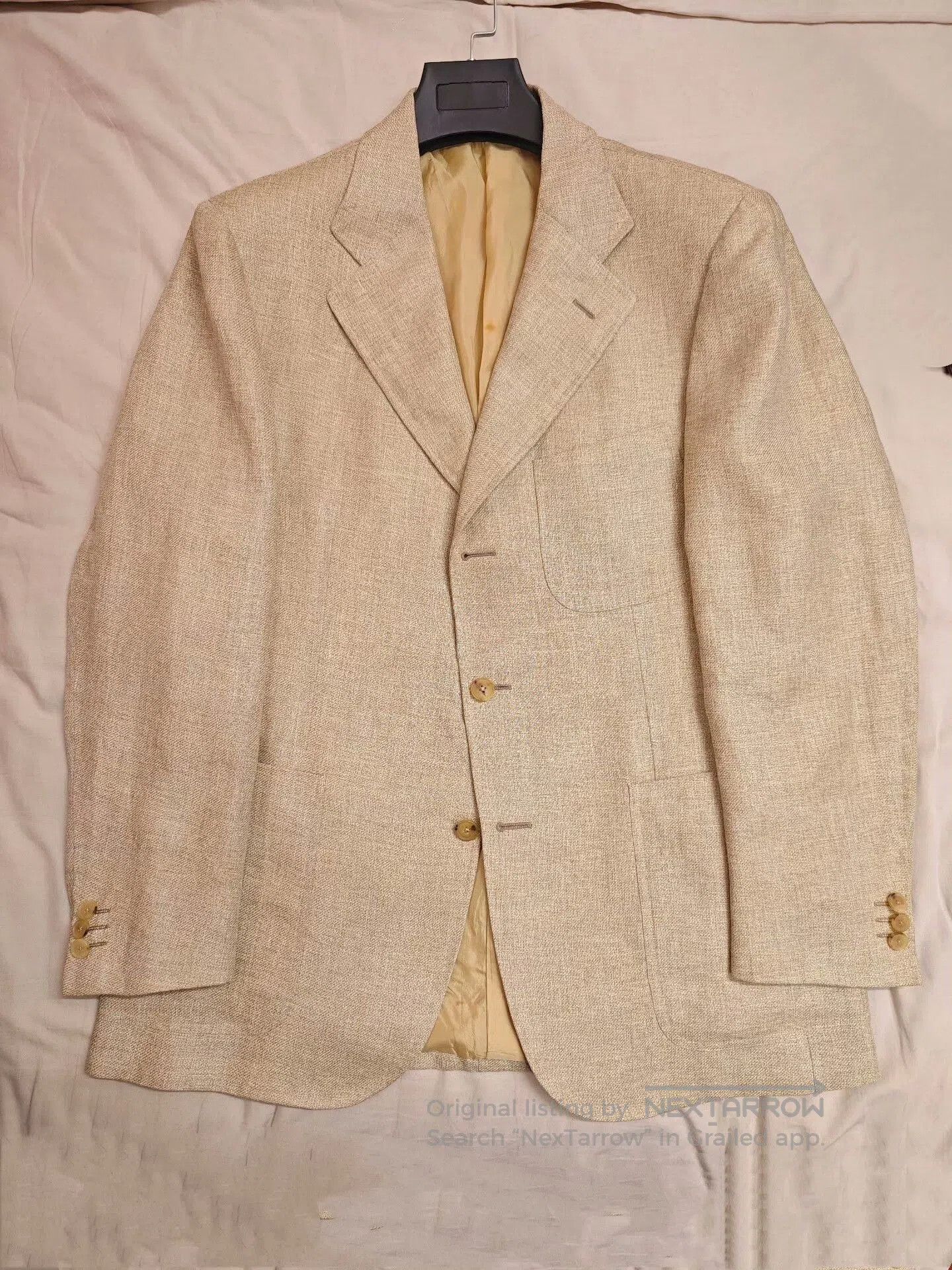 Pal Zileri Pal Zileri Beige Linen Jacket. Size US M / EU 48-50 / 2 - 5 Thumbnail