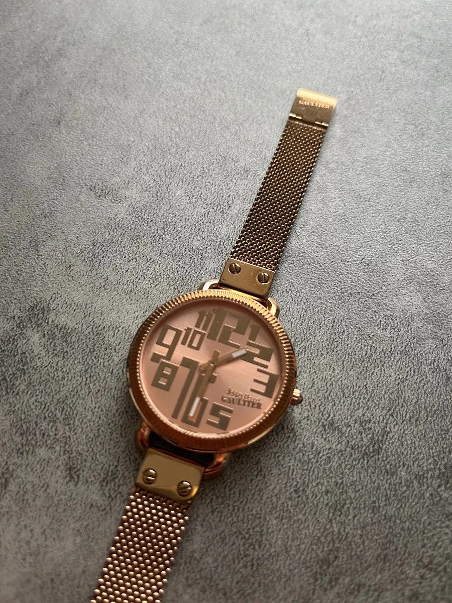 Designer × Jean Paul Gaultier × Vintage Jean Paul Gaultier Minimalistic Numerology Gold Watch Size ONE SIZE - 3 Thumbnail