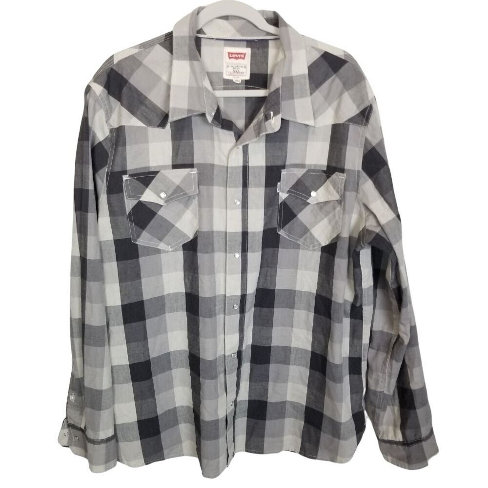 Levi's Levis Mens Check Western Shirt Pearl Snap Size XXL Cowboy Size US XXL / EU 58 / 5 - 1 Thumbnail