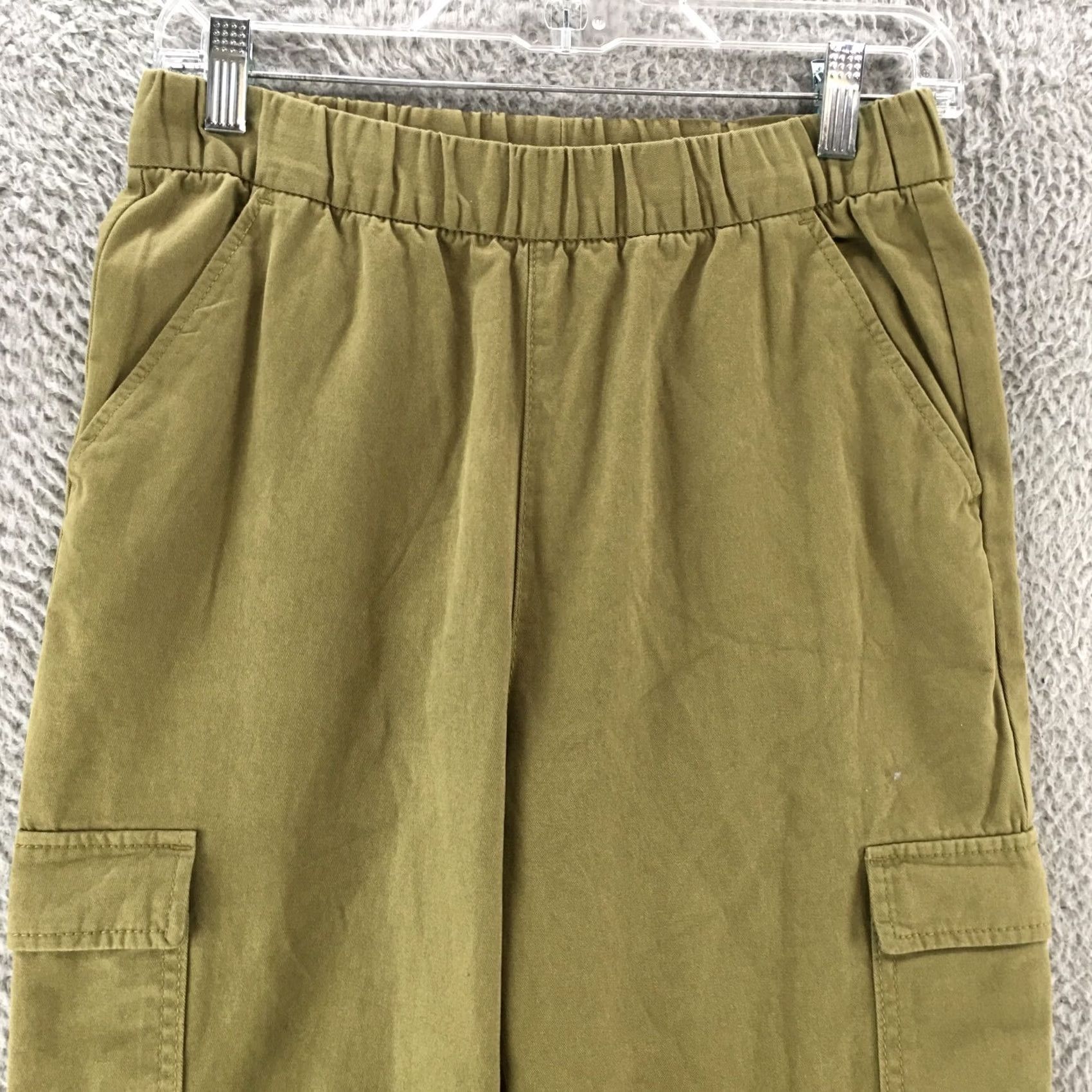 H&M Divided by H&M Cargo Jogger Pants Womens 4 Green High Rise Elastic Waistband Pants Size 27" / US 4 / IT 40 - 2 Thumbnail