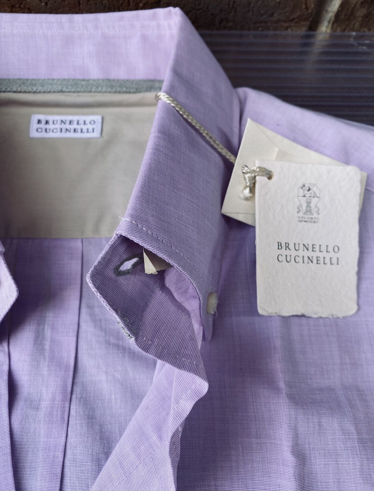 Brunello Cucinelli Brunello Cucinelli 🇮🇹 Royal Lilac Dress Shirt XXL NWT Size US XXL / EU 58 / 5 - 9 Thumbnail