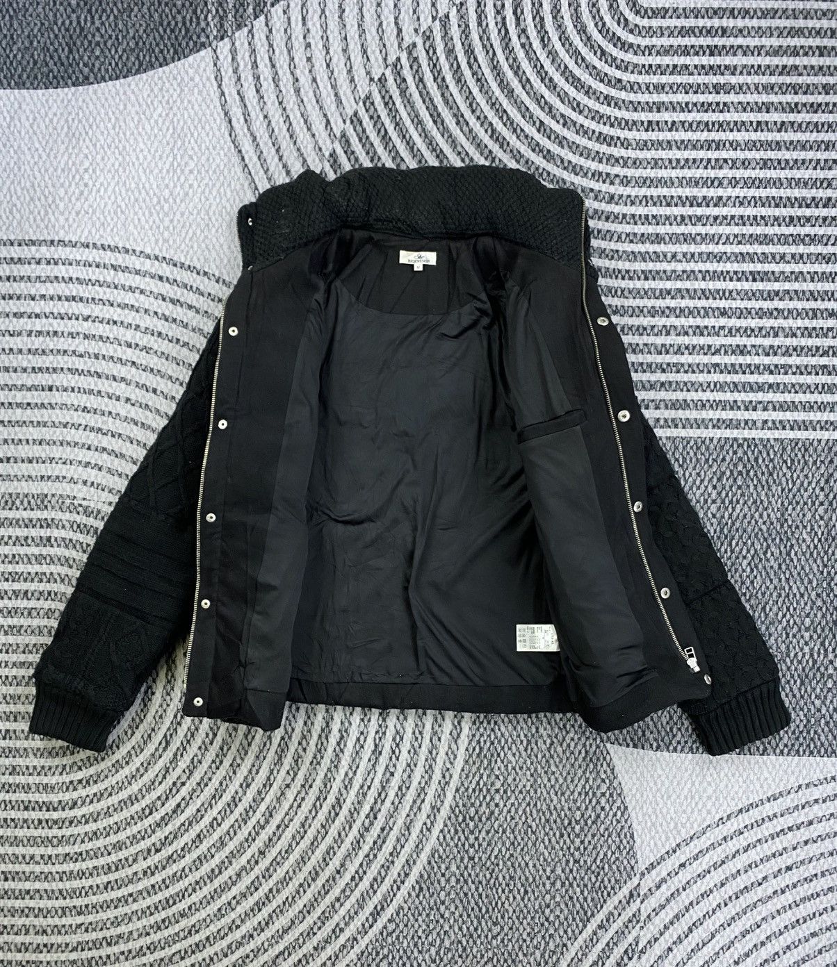 Japanese Brand Vintage Bernings Sho Zipper Premium Black Knit Jacket Size US M / EU 48-50 / 2 - 7 Thumbnail