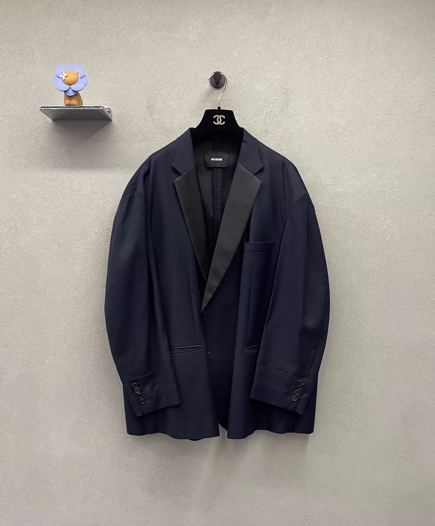 WE11DONE Welldone Navy Blue V-neck Blazer S Size US S / EU 44-46 / 1 - 1 Thumbnail