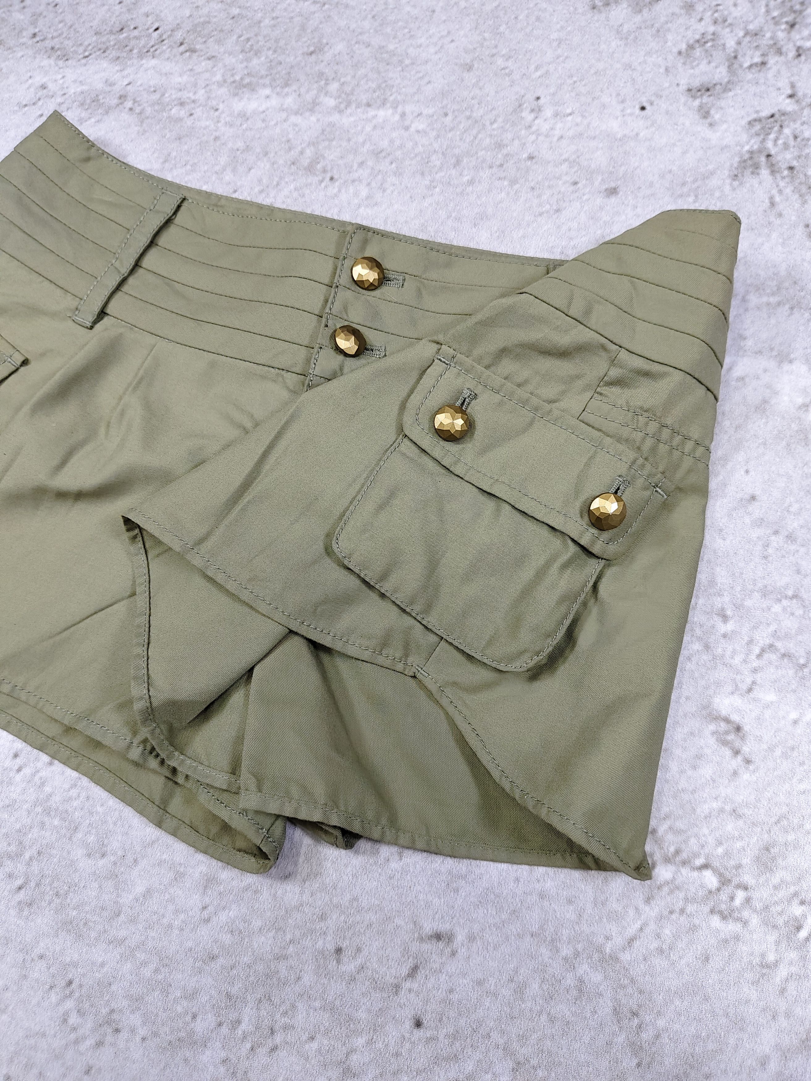 Japanese Brand Spiral Girl🇯🇵 Gal Y2K Casual Military Cargo Mini Shorts Size 29" - 3 Thumbnail