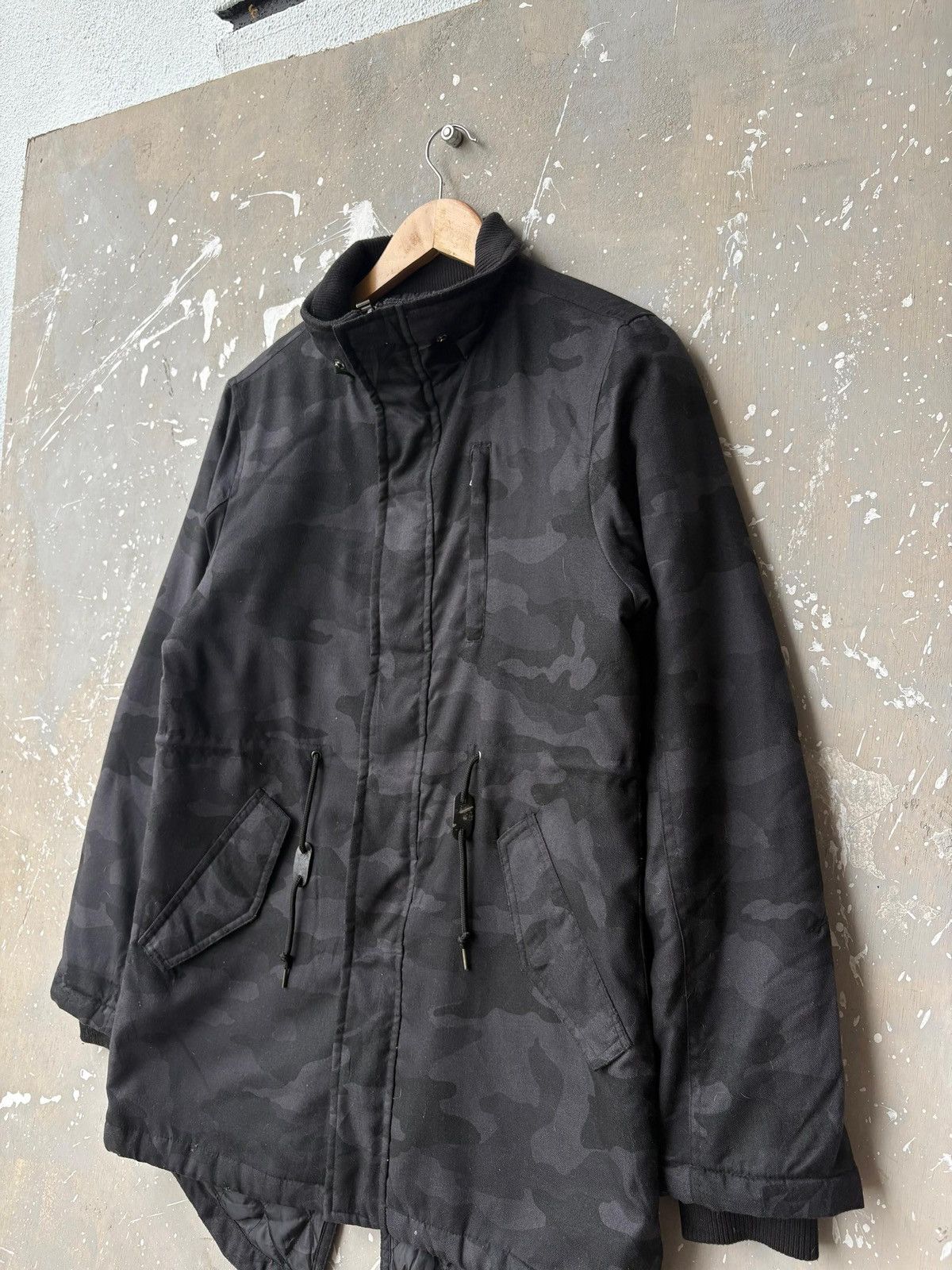 Issey Miyake Tete Homme by Issey Miyake Black Camo Tactical Parka Jacket Size US M / EU 48-50 / 2 - 2 Thumbnail