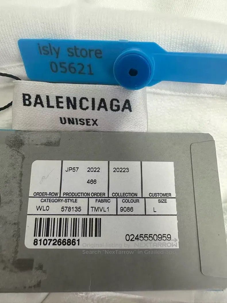 Balenciaga Balenciaga Solid Color Printed Hooded Sweatshirt Size US L / EU 52-54 / 3 - 4 Thumbnail