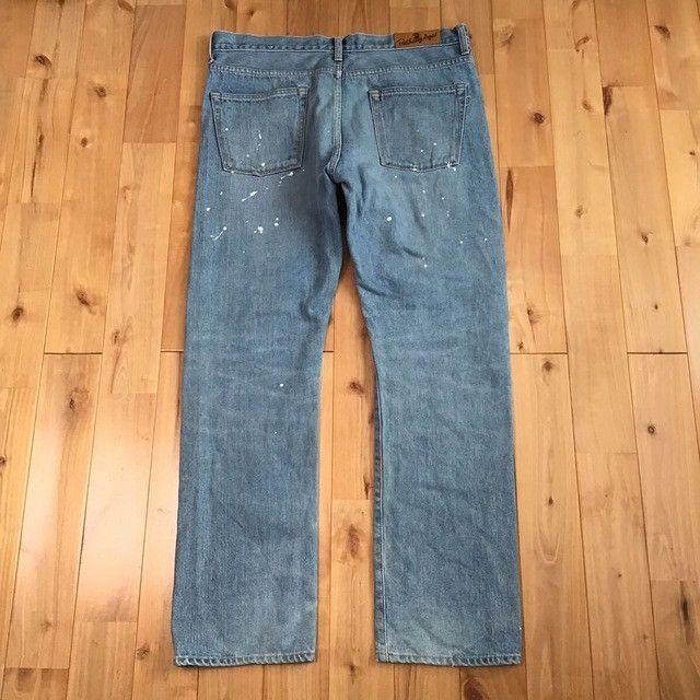 Bape BAPE DAMAGED Rope logo Slim taper denim pants ★size XL Size US 36 / EU 52 - 3 Thumbnail