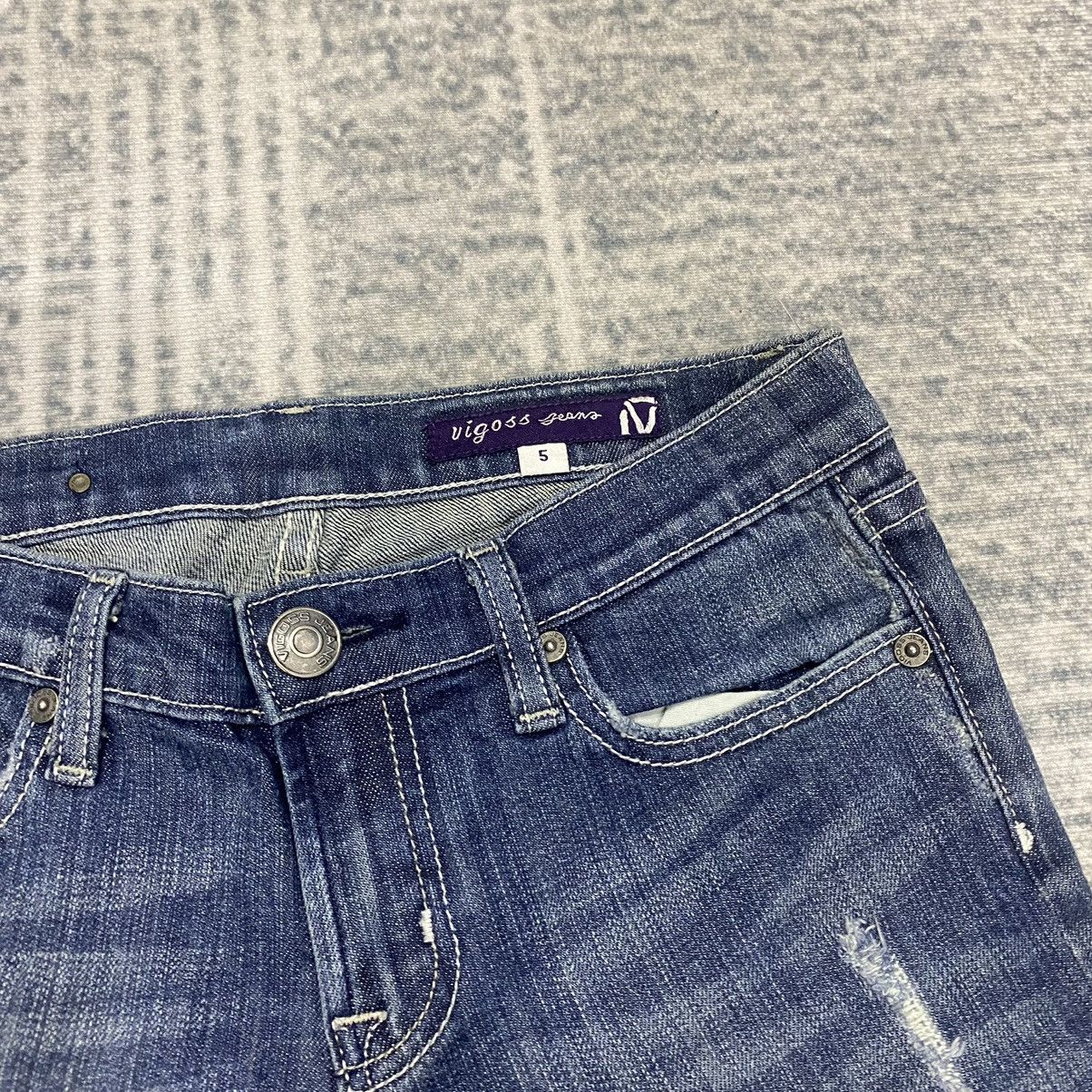 Hysteric Glamour × Japanese Brand × Le Grande Bleu (L.G.B.) Flare☠️Vigoss Ripped Bootcut Jeans Washed Vintage 90s Size US 30 / EU 46 - 8 Thumbnail