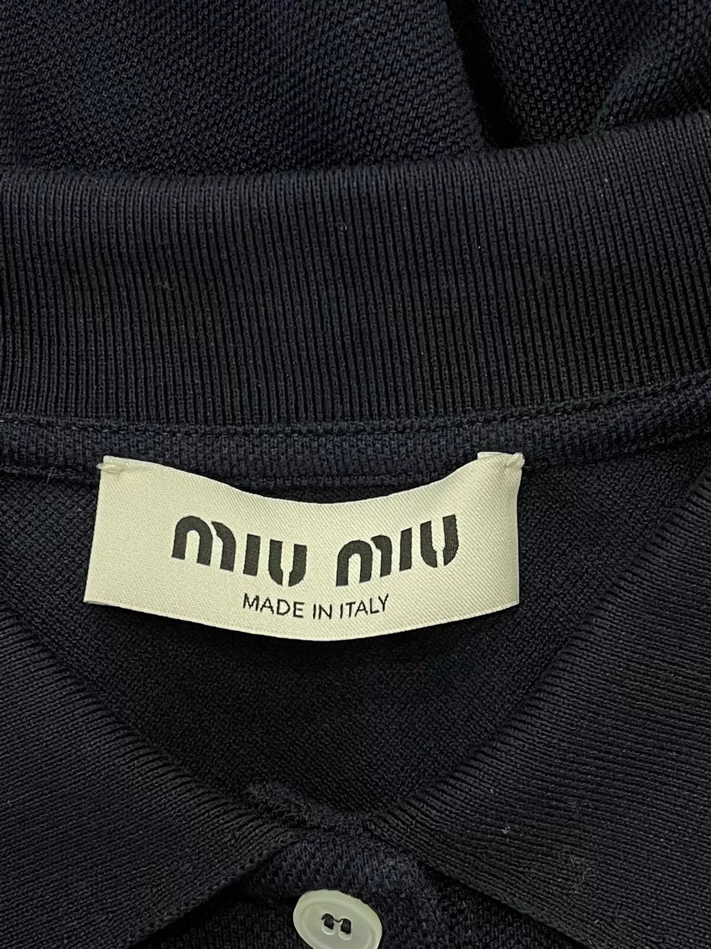 Miu Miu MIU MIU Navy Blue Collared Polo Short Sleeve Shirt M Size M / US 6-8 / IT 42-44 - 4 Thumbnail