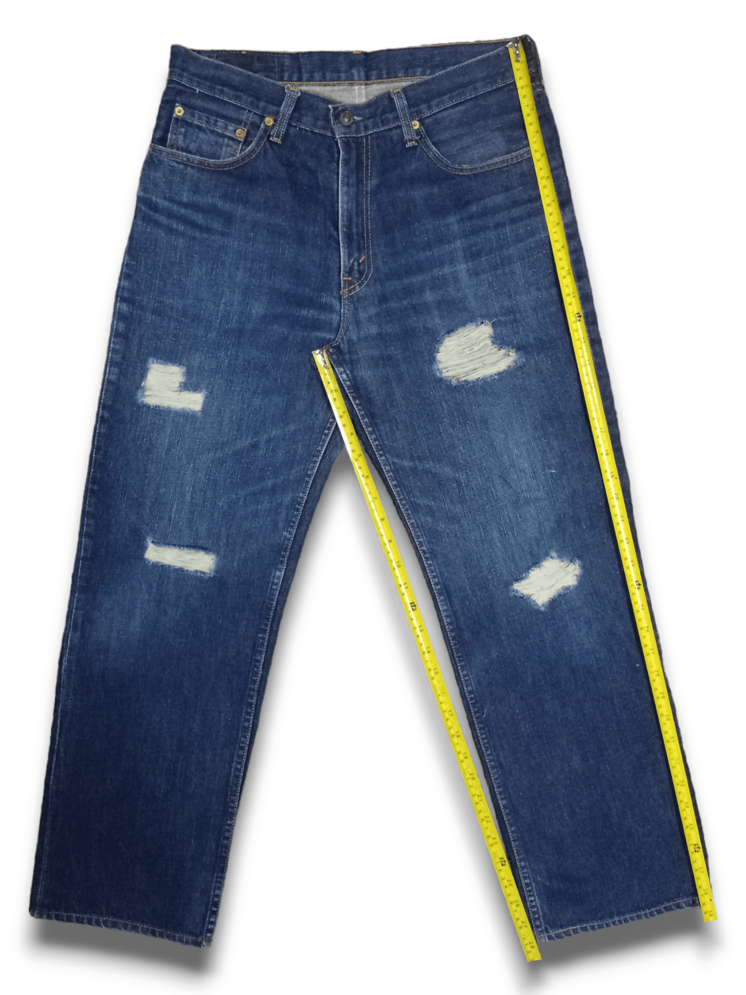 Levi's × Levi's Vintage Clothing Vintage Levis 502 Blue Wash Distressed Baggy Jeans Size US 31 - 12 Thumbnail