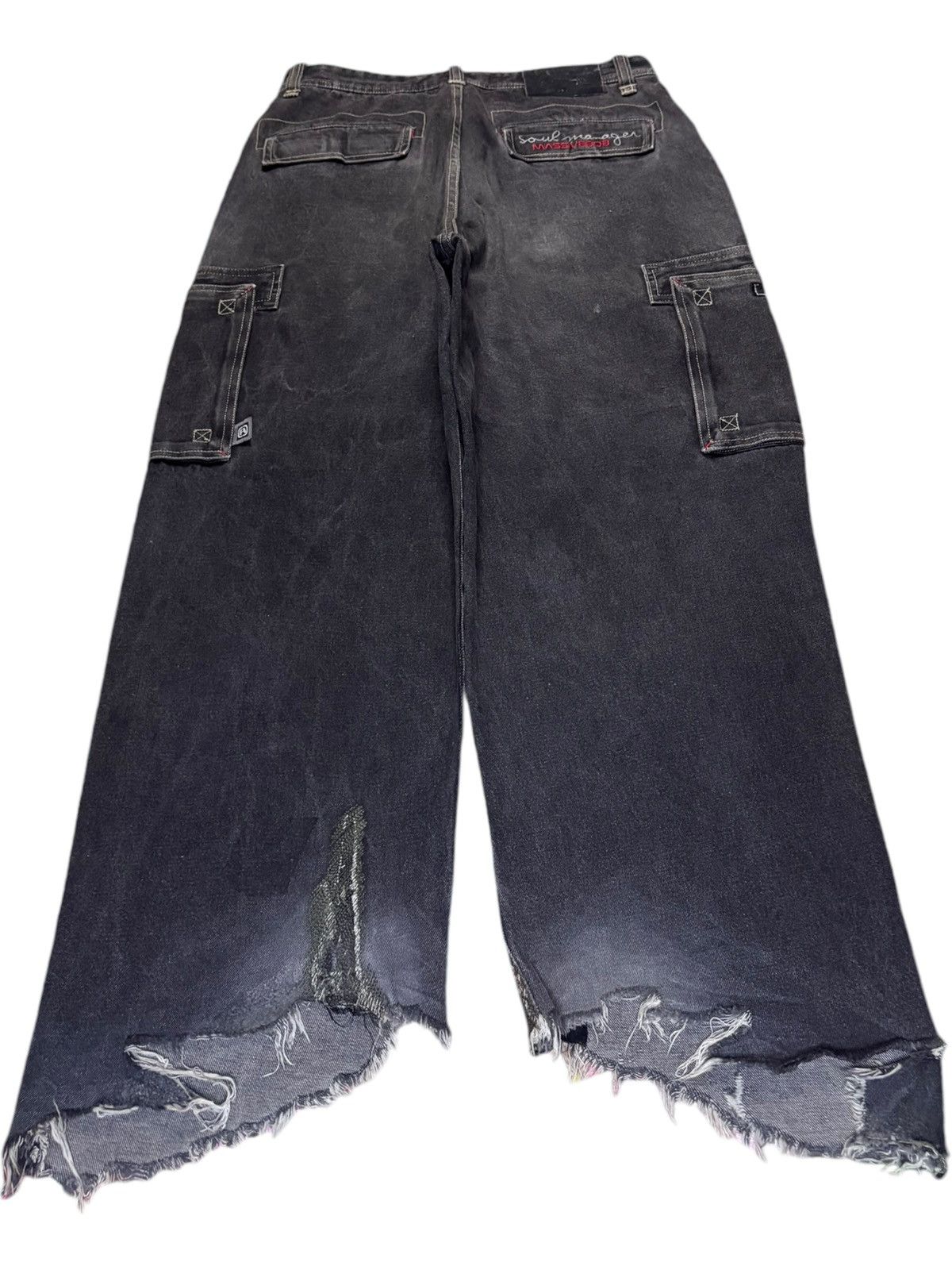 Japanese Brand Vintage Japanese Brand Cargo Ultra Wide Leg Baggy Jeans Size US 32 / EU 48 - 2 Thumbnail
