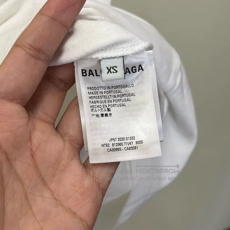 Balenciaga Balenciaga White Band Logo Printed Short Sleeve Size US XS / EU 42 / 0 - 7 Thumbnail
