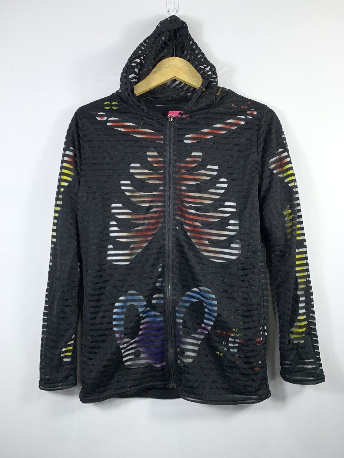 Hysteric Glamour Crazy Japanese Strippe Zip Hoodie Transparan Grunge Style Size US M / EU 48-50 / 2 - 1 Thumbnail