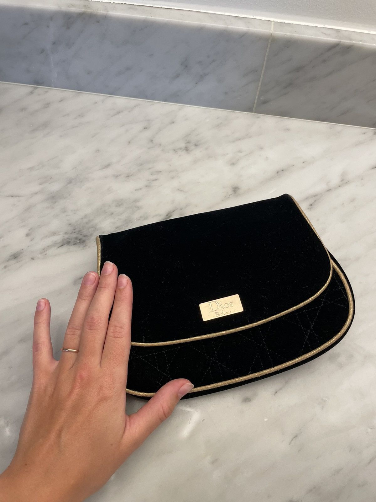 Dior Black Dior parfums cosmetic bag pouch beauty Size ONE SIZE - 7 Thumbnail