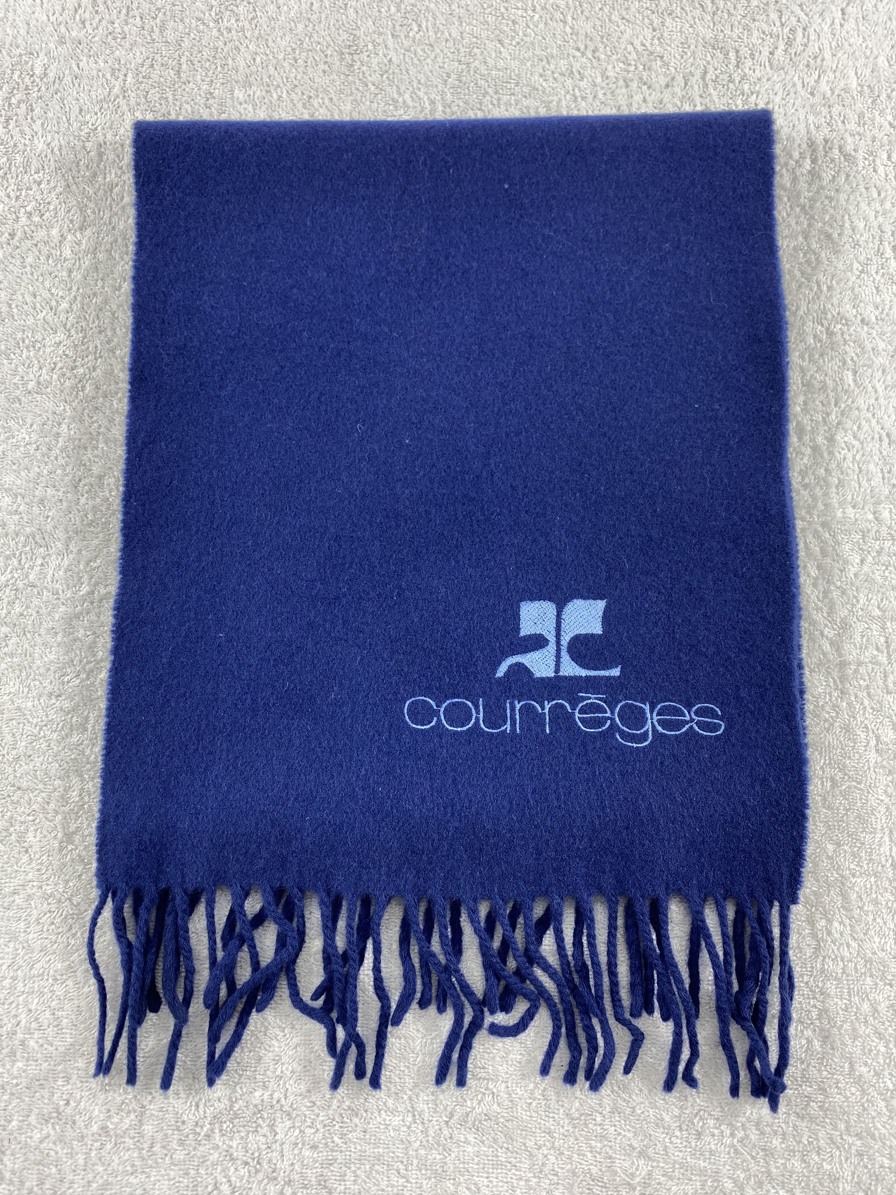 Courreges × Vintage Courreges Homme Scarf / Muffler / Neckwear - WW1787 Size ONE SIZE - 2 Thumbnail
