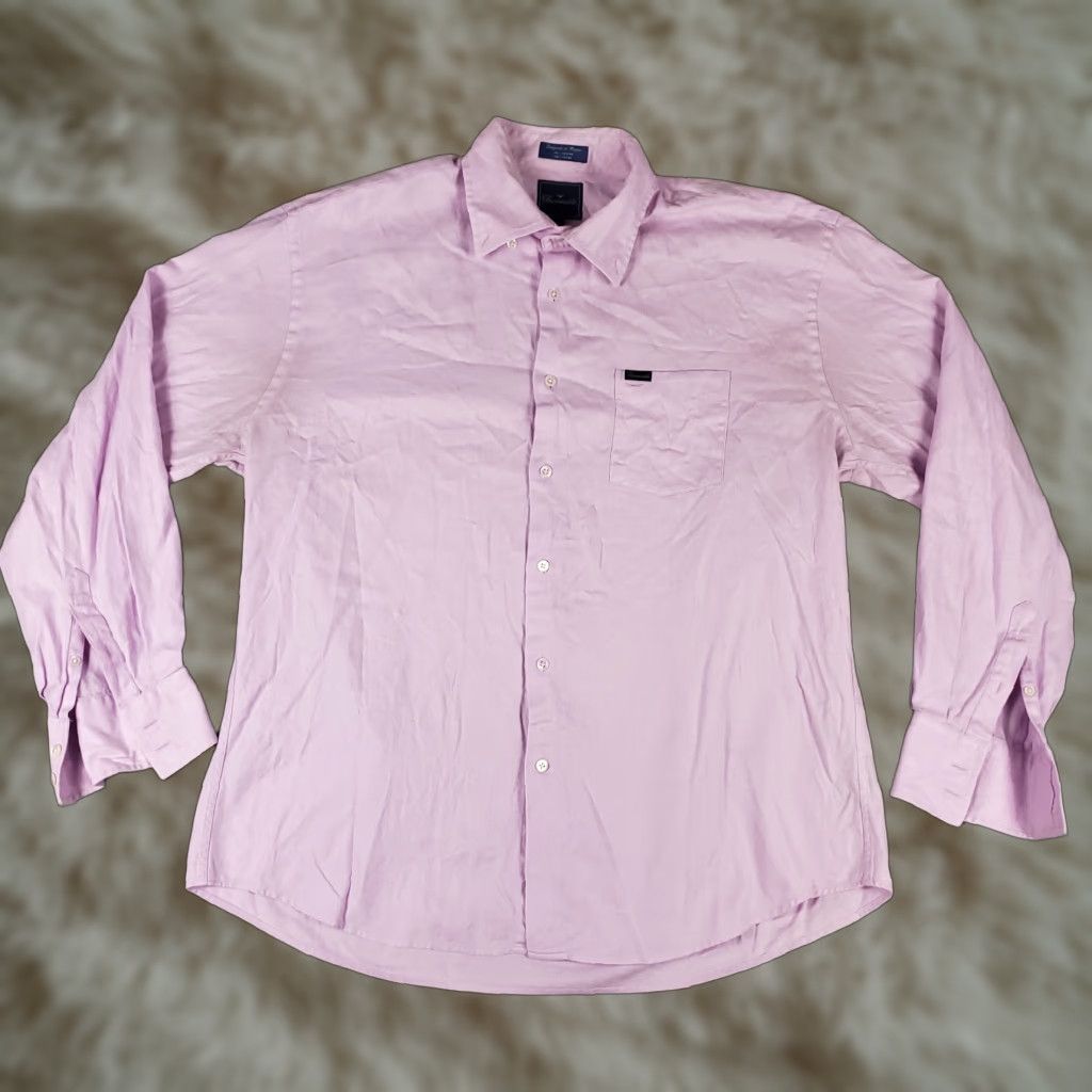 Faconnable Façonnable Button-Up Shirt Mens XL Purple Long Sleeve Casual Preppy Business Size US XL / EU 56 / 4 - 1 Thumbnail