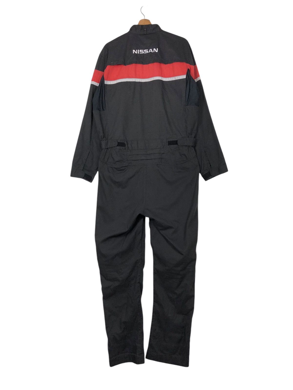 Japanese Brand 📌Vintage Overall Worker Racing Nissan Big Logo Spell Out Size US 38 / EU 54 - 10 Thumbnail