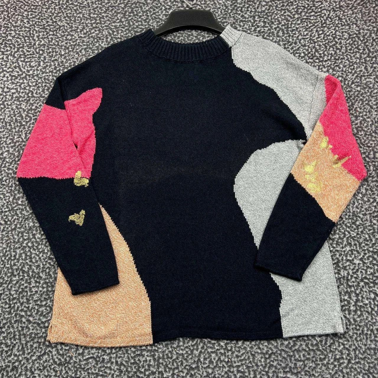NIC+ZOE Nic+Zoe Sweater Women Large Black Knit Pullover Crew Neck Size L / US 10 / IT 46 - 2 Thumbnail